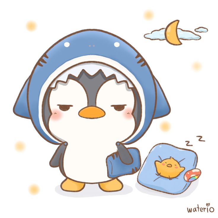 Hình ảnh chibi động vật cute - chim cánh cụt 
