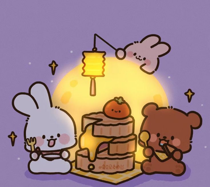 Hình ảnh chibi động vật cute - Đón tết trung thu 