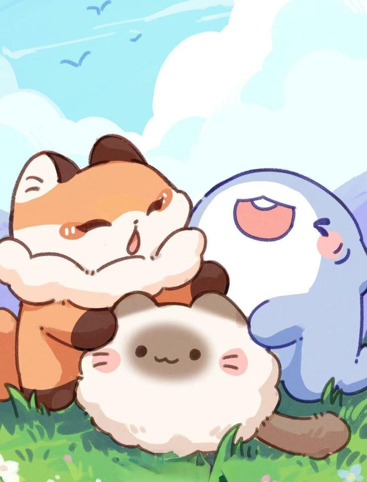 Hình ảnh chibi động vật cute - Hội bạn thân 