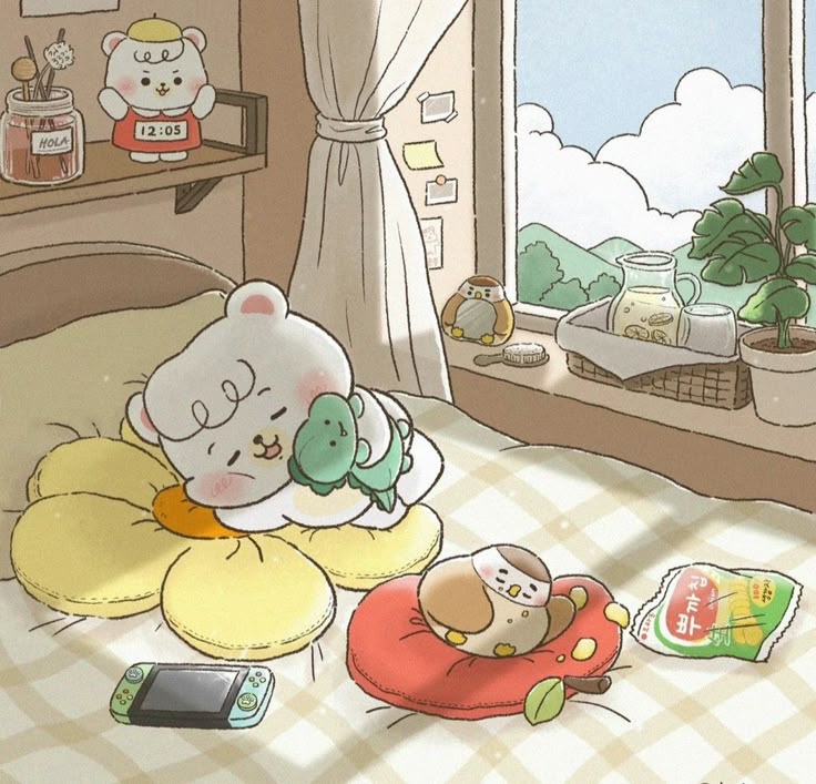 Hình ảnh chibi động vật cute - ngủ ngon 