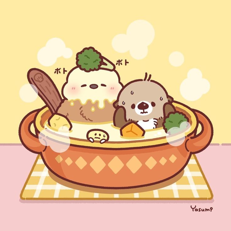 Hình ảnh chibi động vật cute - phiên bản đồ ăn