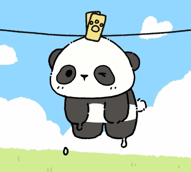 Hình ảnh chibi động vật cute - phơi gấu trúc 