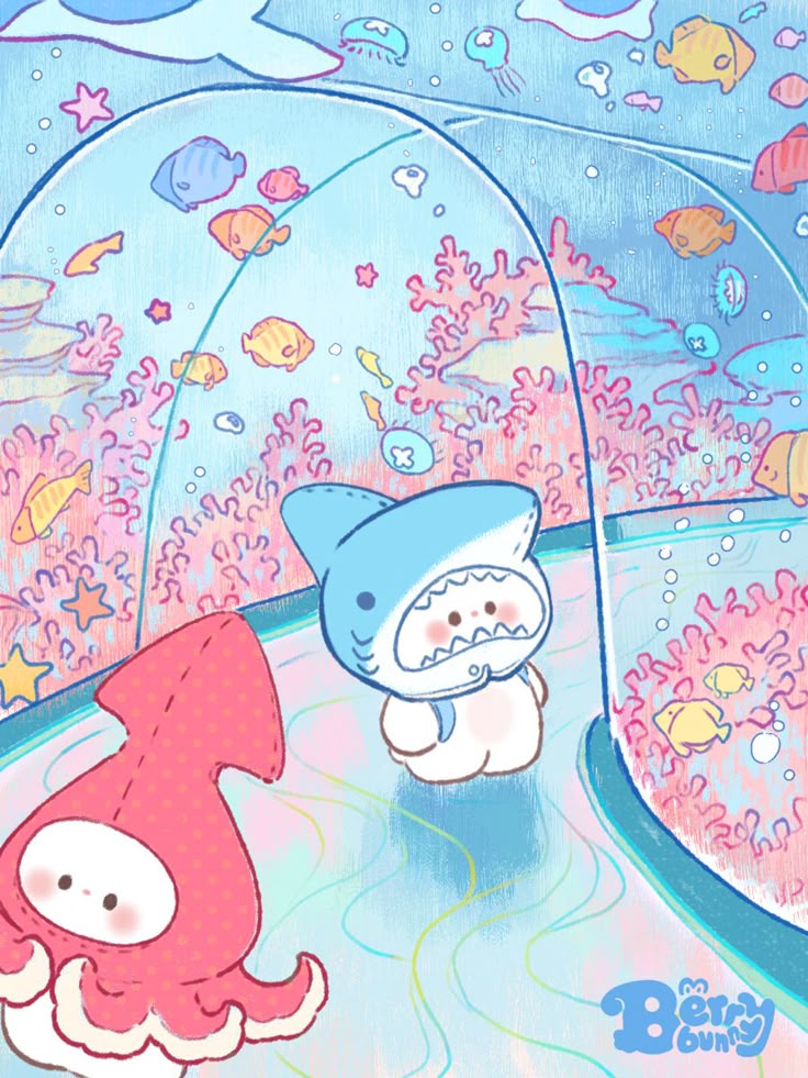Hình ảnh chibi động vật cute - thủy cung 