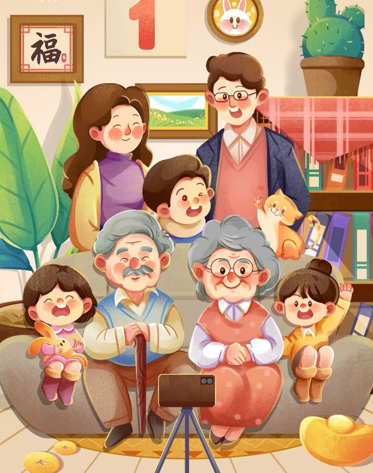 Hình ảnh chibi gia đình - Chụp ảnh 