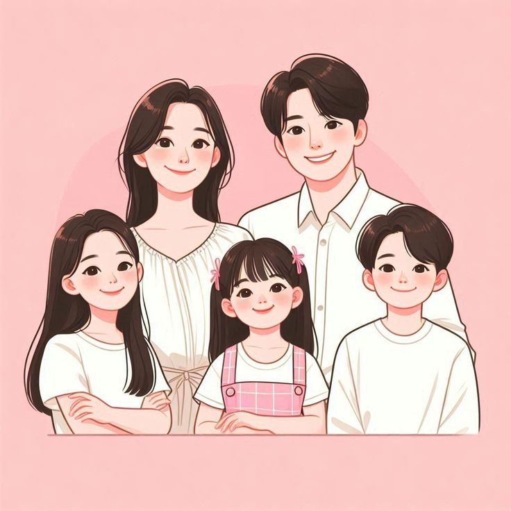 Hình ảnh chibi gia đình - Đáng yêu 