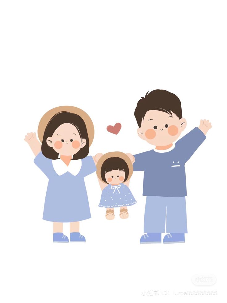 Hình ảnh chibi gia đình - nhỏ xinh 