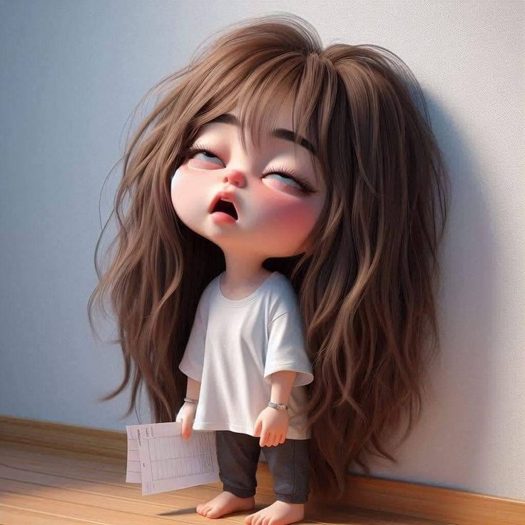 Hình ảnh chibi mệt mỏi cute - Chán nản