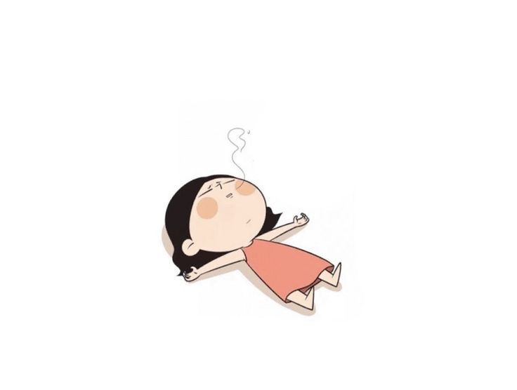 Hình ảnh chibi mệt mỏi cute - nằm dài