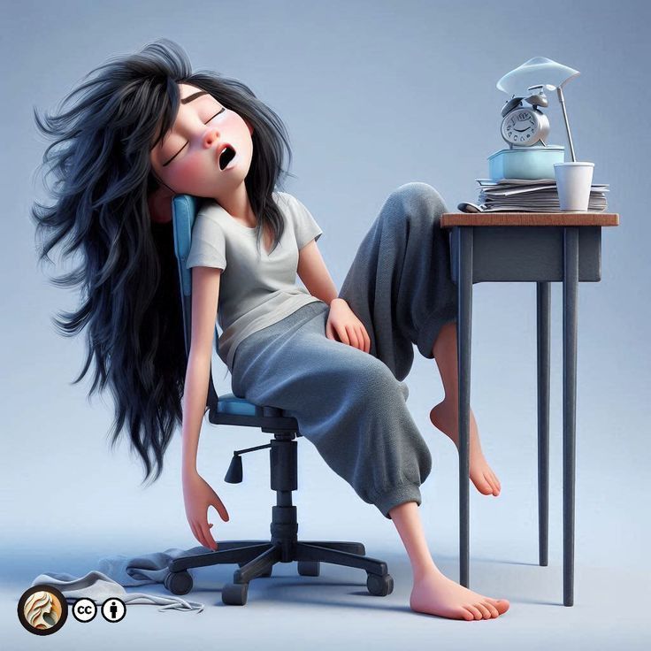 Hình ảnh chibi mệt mỏi cute - ngộ nghĩnh