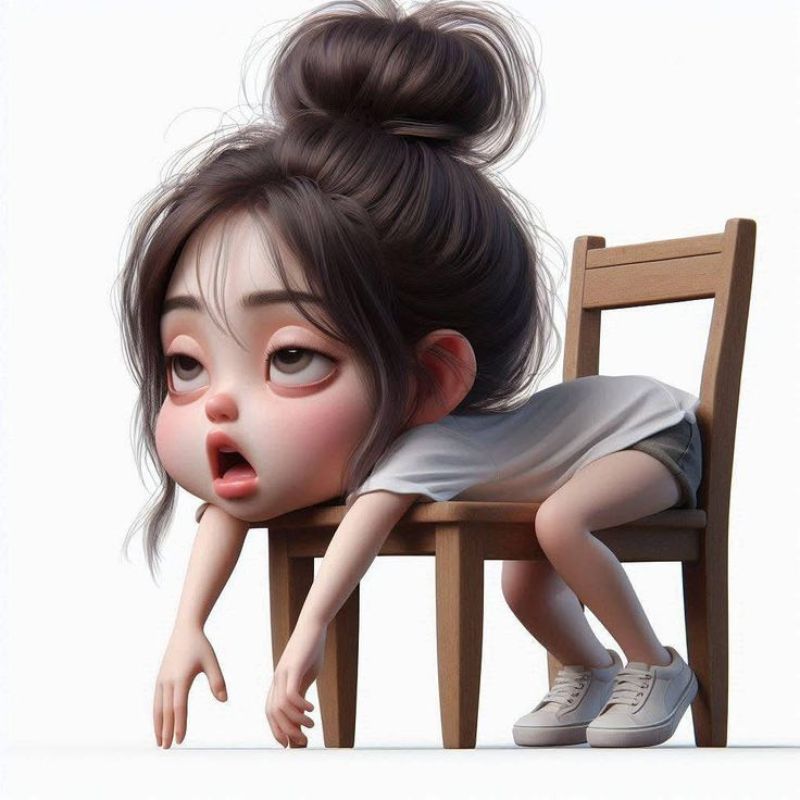 Hình ảnh chibi mệt mỏi cute: Dễ thương kể cả khi kiệt sức