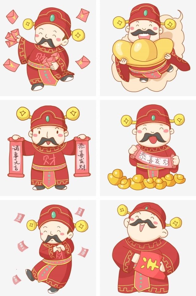 Hình ảnh chibi thần tài siêu đáng yêu - Bộ sưu tập biểu cảm cute