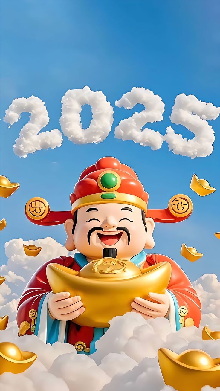 Hình ảnh chibi thần tài siêu đáng yêu - Chúc mừng năm mới 