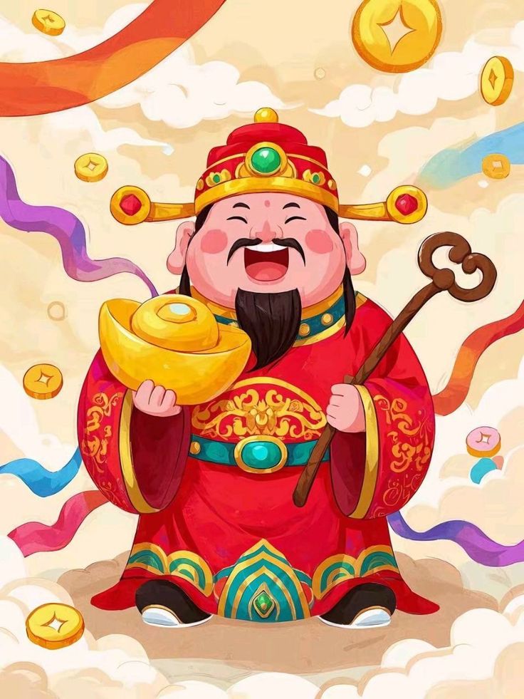 Hình ảnh chibi thần tài siêu đáng yêu - cười lớn