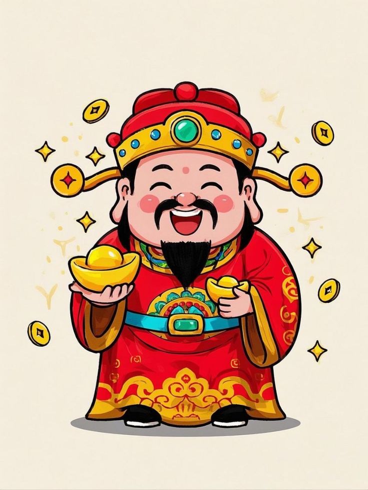 Hình ảnh chibi thần tài siêu đáng yêu - Cười tươi 
