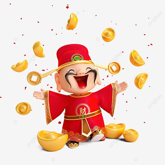 Hình ảnh chibi thần tài siêu đáng yêu - Háo hức 