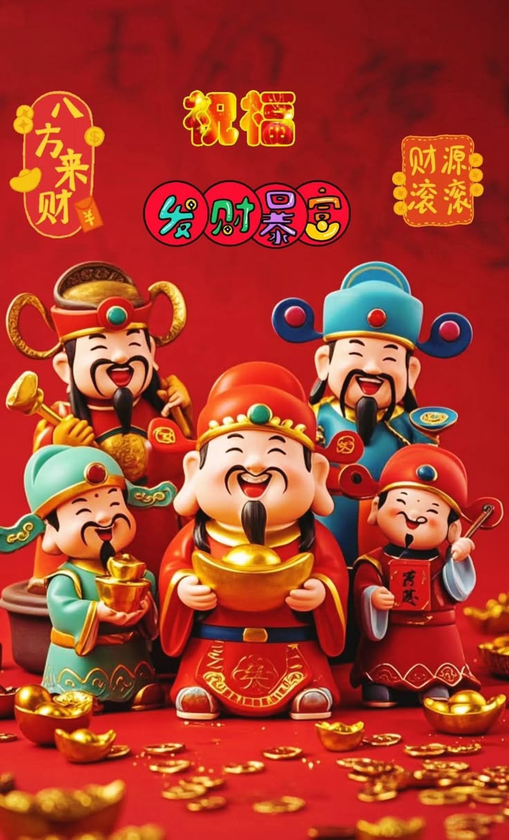 Hình ảnh chibi thần tài siêu đáng yêu - Ngũ lộ thần tài 