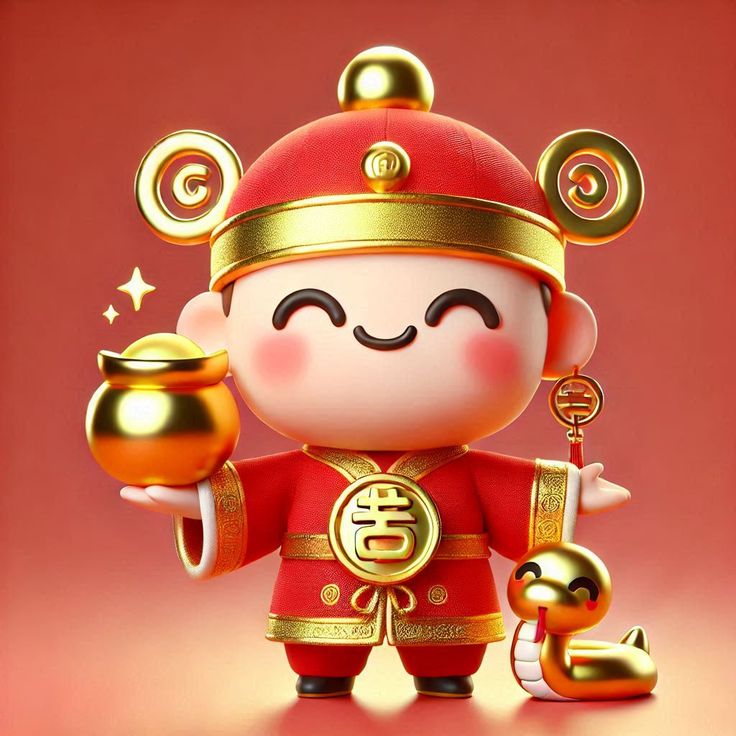 Hình ảnh chibi thần tài siêu đáng yêu - phiên bản em bé 