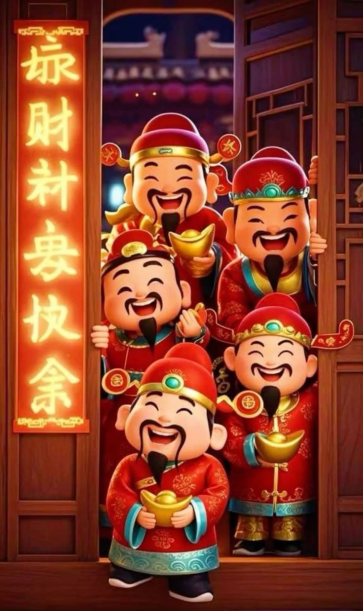 Hình ảnh chibi thần tài siêu đáng yêu - vui vẻ 
