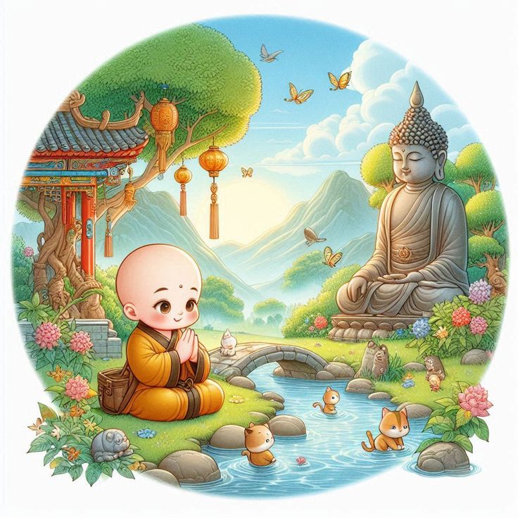 Hình ảnh chú tiểu chibi - cute