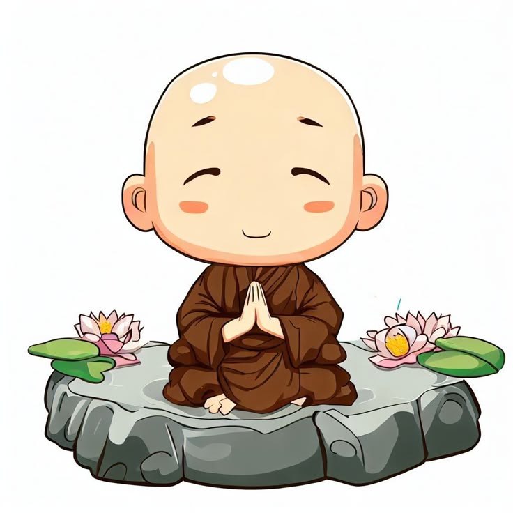 Hình ảnh chú tiểu chibi - đáng yêu