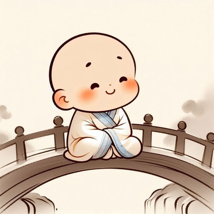 Hình ảnh chú tiểu chibi - dễ thương