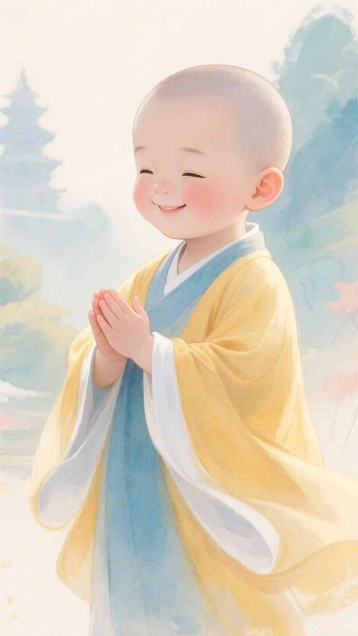 Hình ảnh chú tiểu chibi - phúc hậu 