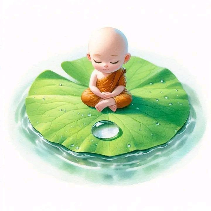 Hình ảnh chú tiểu chibi - Tĩnh lặng 