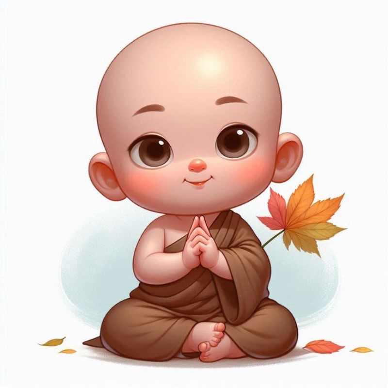 Hình ảnh chú tiểu chibi