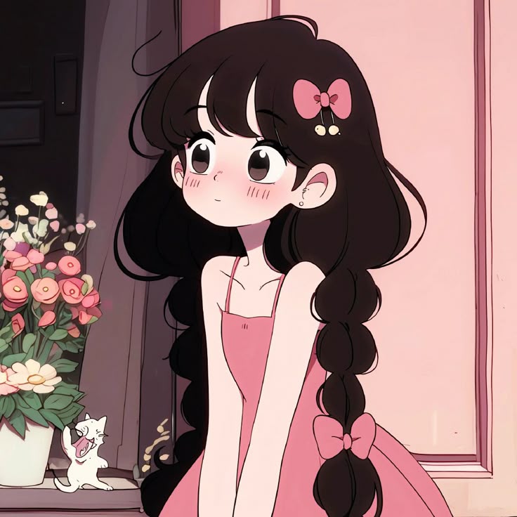 Hình ảnh cô gái chibi cute - đơn giản