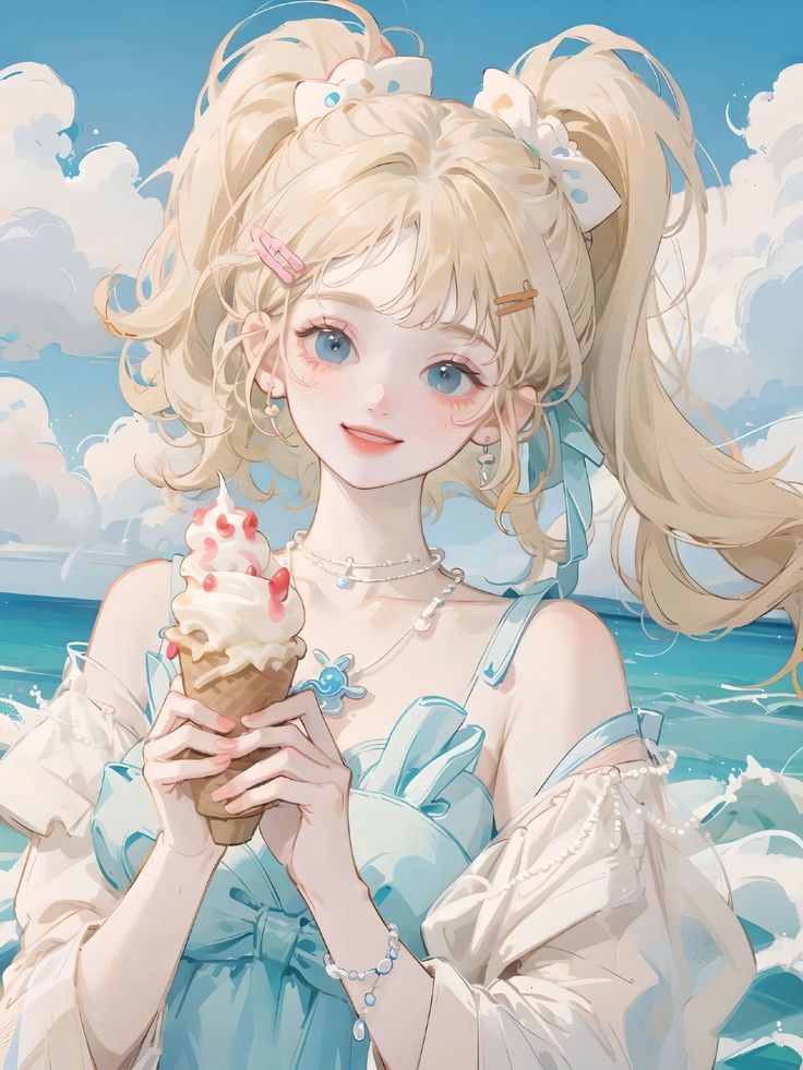 Hình ảnh cô gái chibi cute - giải nhiệt mùa hè