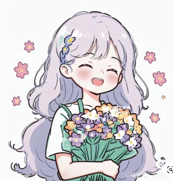 Hình ảnh cô gái chibi cute - tóc tím
