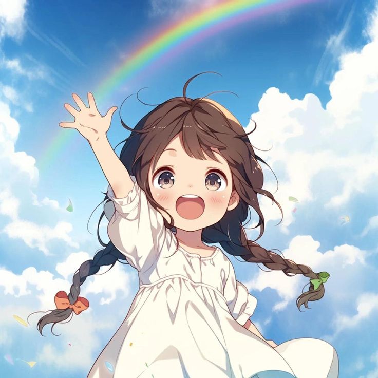 Hình ảnh cô gái chibi cute - vui vẻ 