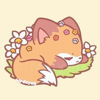 Hình ảnh con cáo chibi cute - Ngủ say