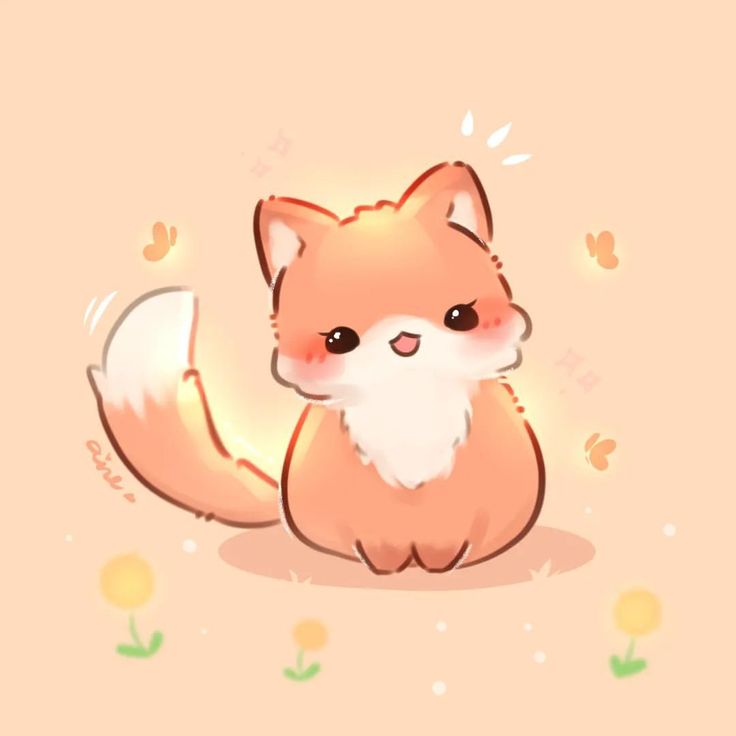 Hình ảnh con cáo chibi cute - nhẹ nhàng