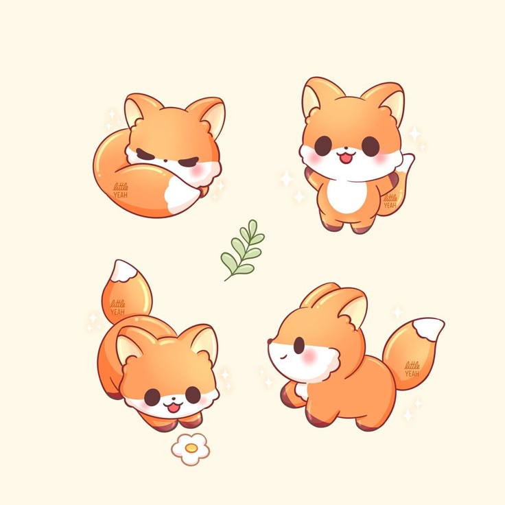 Hình ảnh con cáo chibi cute - Những biểu cảm đáng yêu