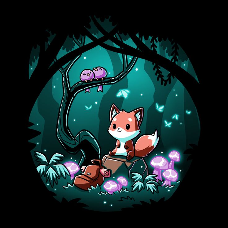 Hình ảnh con cáo chibi cute - Khu rừng mộng mơ