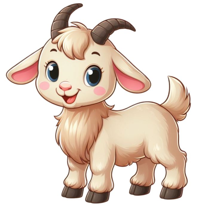 Hình ảnh con dê chibi - dễ thương