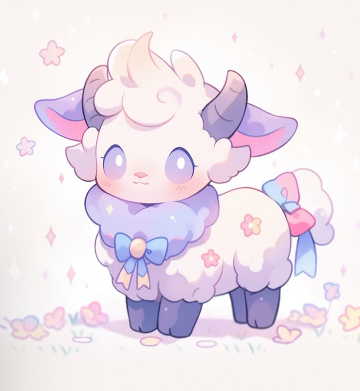 Hình ảnh con dê chibi - nhiều màu sắc