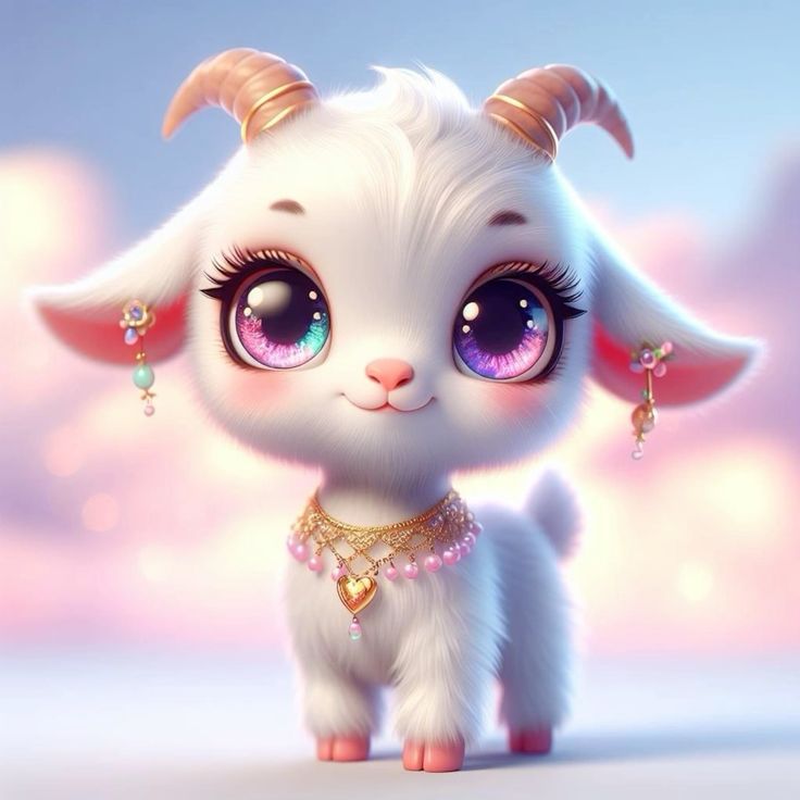 Hình ảnh con dê chibi - sành điệu