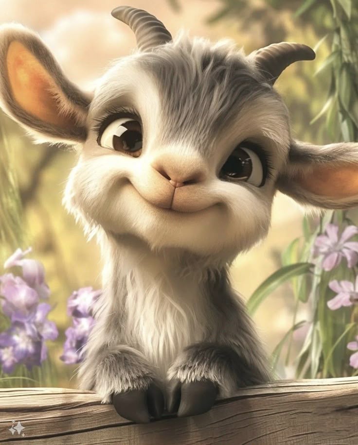Hình ảnh con dê chibi - xinh xắn