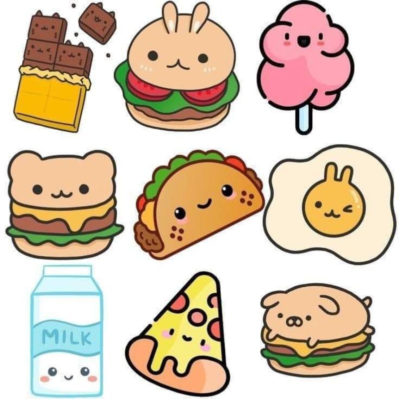 Hình ảnh đồ ăn chibi cute