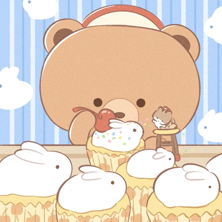 Hình ảnh gấu chibi cute - Nấu ăn