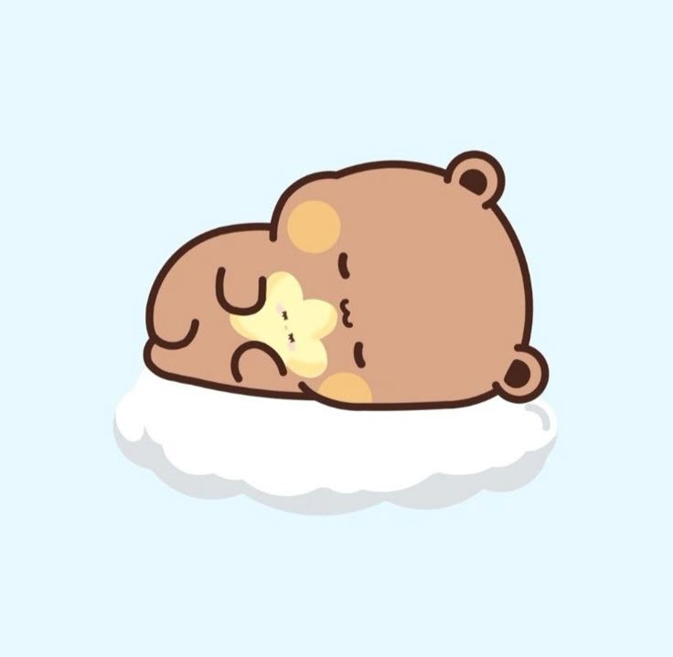 Hình ảnh gấu chibi cute - Ngủ say