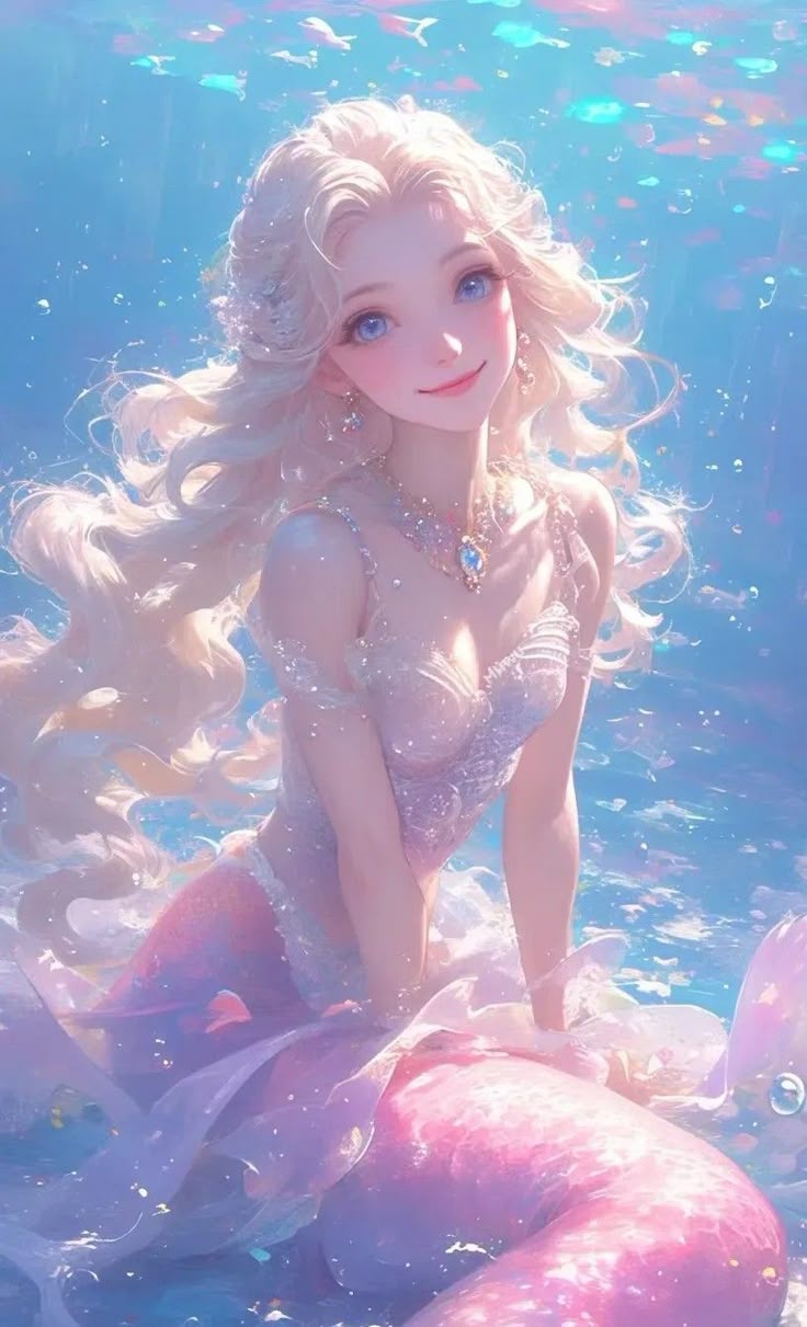 Hình ảnh nàng tiên cá chibi - Dịu dàng
