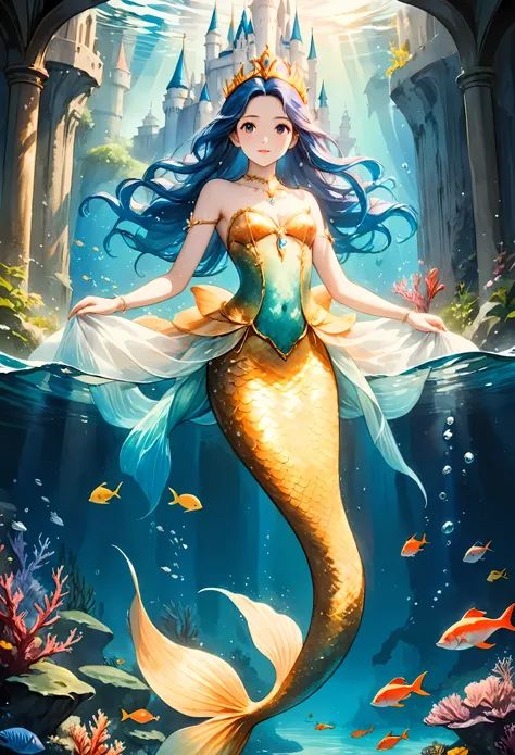 Hình ảnh nàng tiên cá chibi - Nữ hoàng biển cả