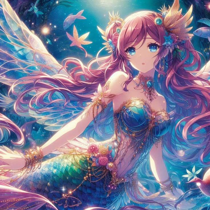 Hình ảnh nàng tiên cá chibi - siêu đẹp