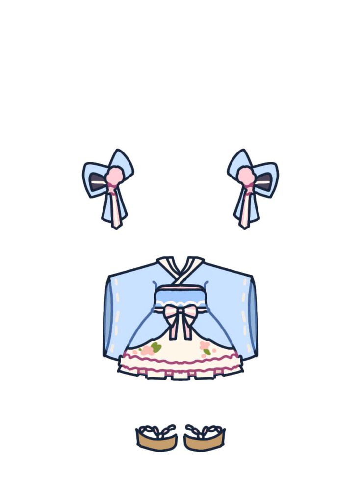 Hình ảnh quần áo chibi cute - áo truyền thống