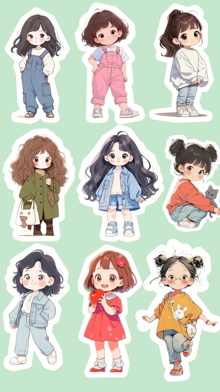 Hình ảnh quần áo chibi cute - Cho bé 