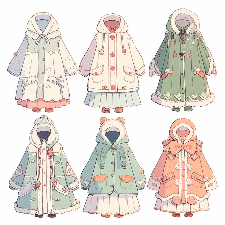 Hình ảnh quần áo chibi cute - đồ mùa đông 