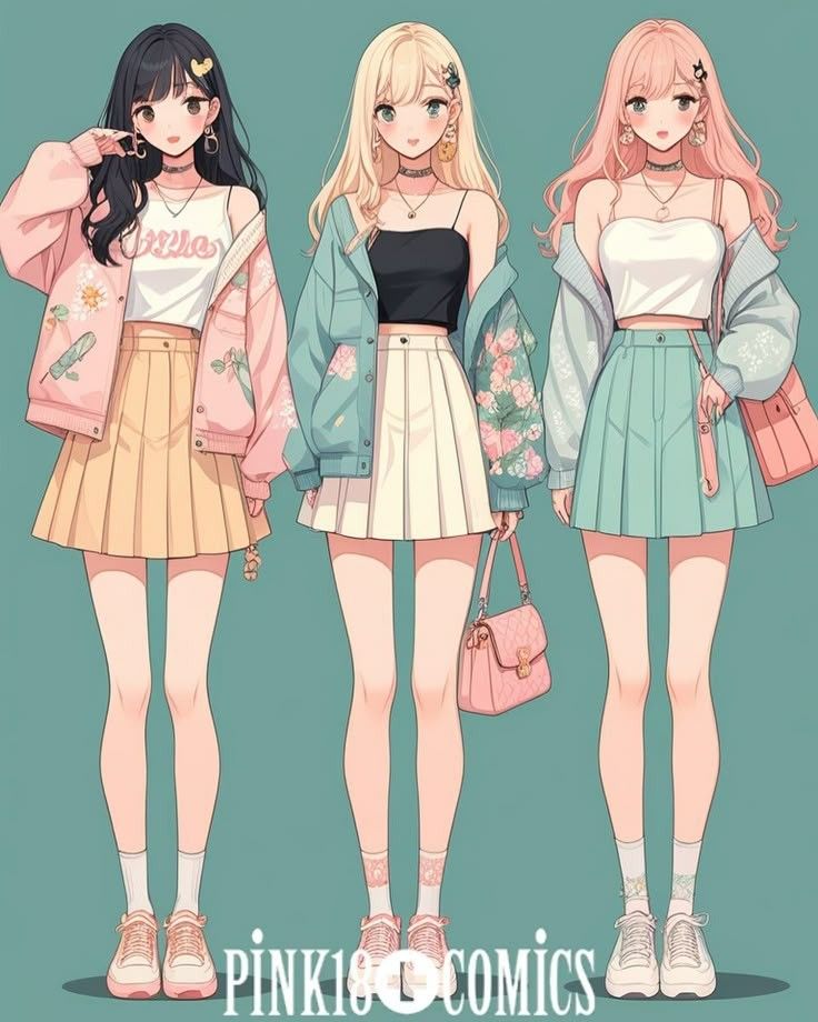 Hình ảnh quần áo chibi cute - màu sắc